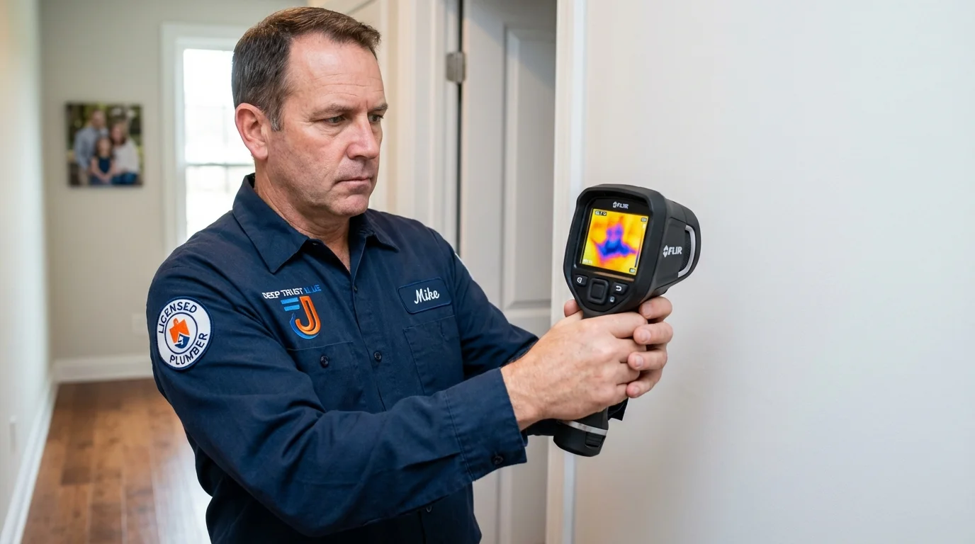 Thermal imaging leak detection by Johns Plumbing LLC in Los Indios
